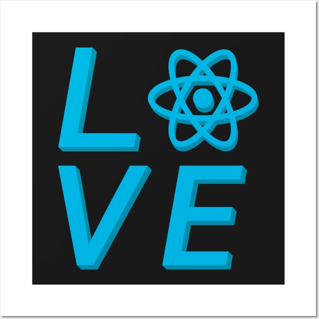 React JS love Wall Art by mangobanana